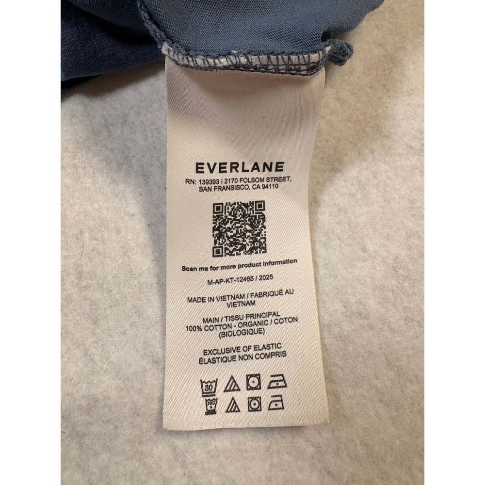 Everlane Uniform Mens Organic Cotton Crewneck T-Shirt Slate Blue M-AP-KT-12465 - Picture 5 of 6